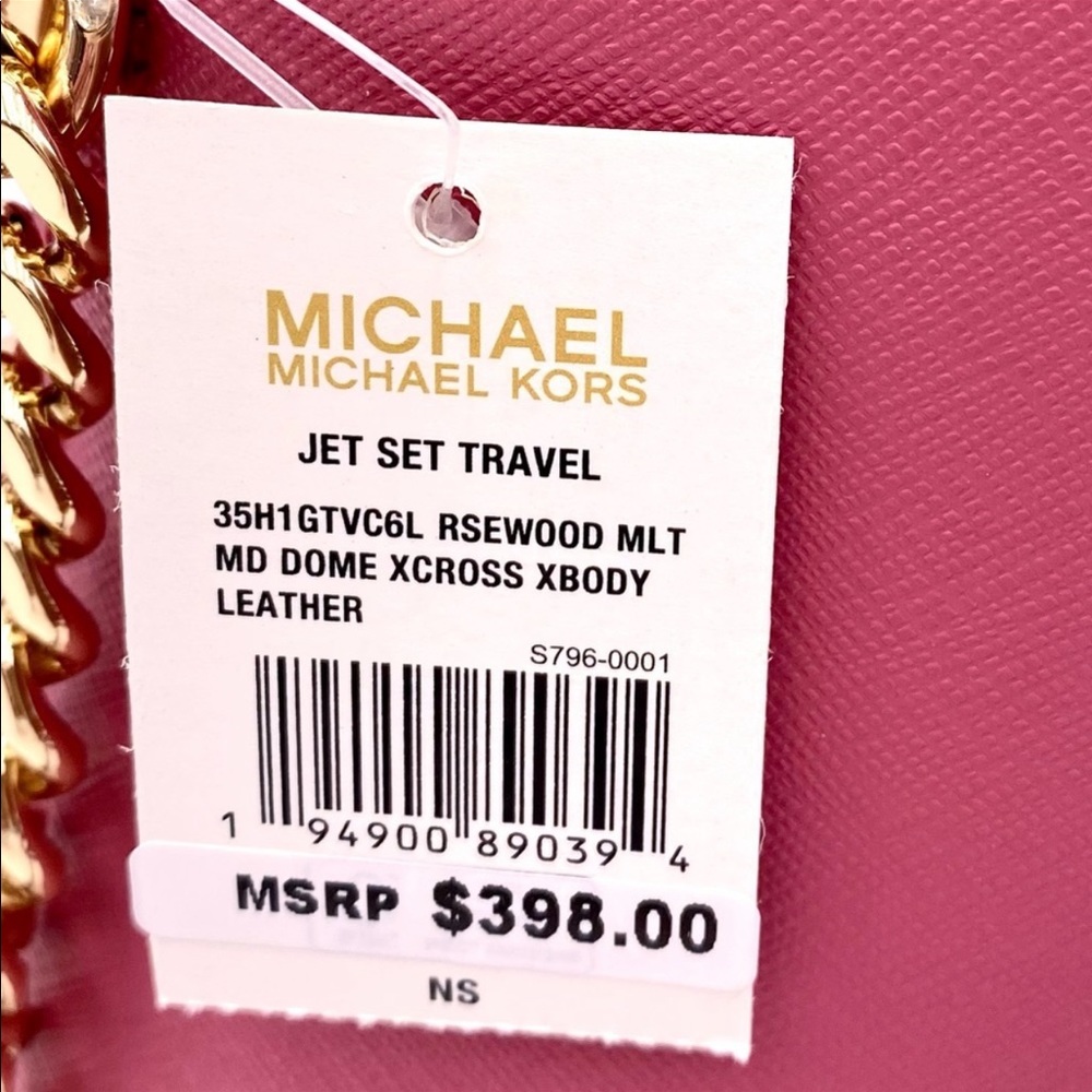 Michael Kors MD Dome Crossbody Rosewood Multi - Picture 8 of 11